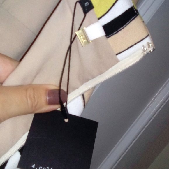 4.collective Multicolor Wave Cotton Cap Sleeve Cocktail Dress - Picture 10 of 10